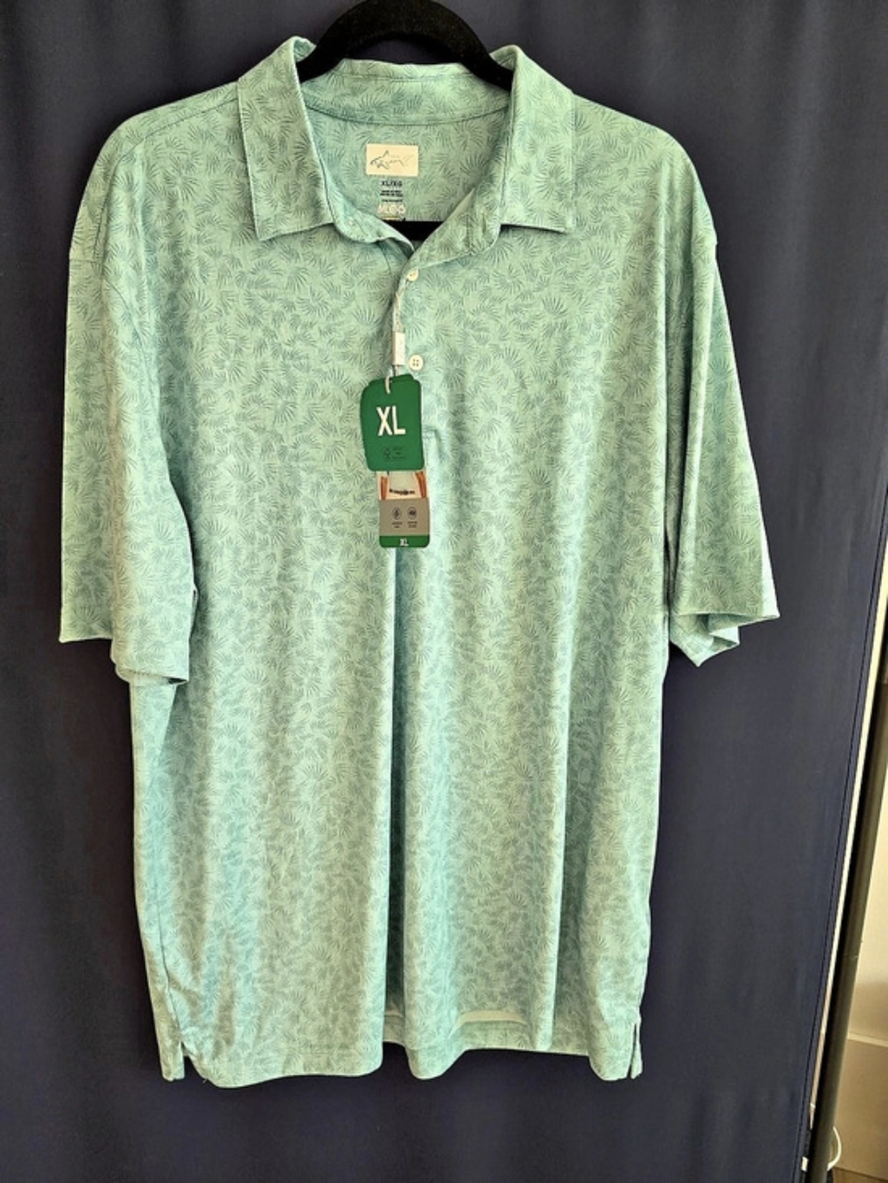 Greg Norman ML75 Polo Men's Polo Abstract Green XL